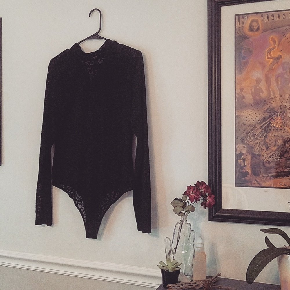 Sheer Black Bodysuit